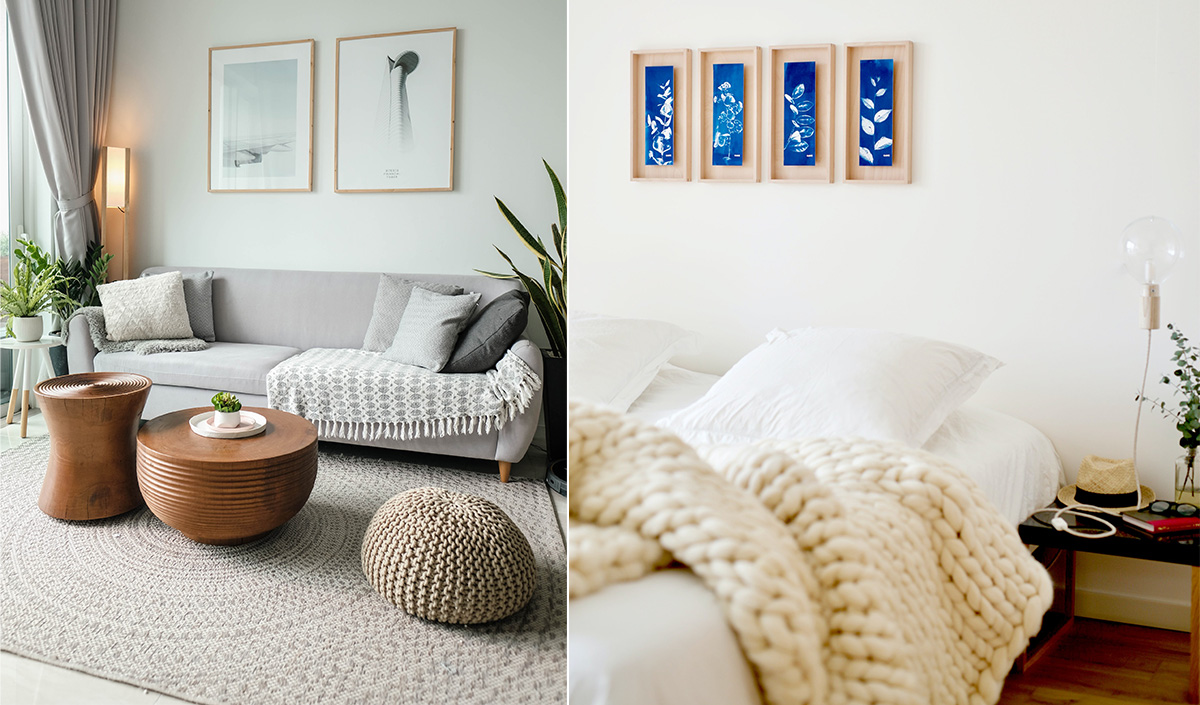 Décorer son intérieur avec un pouf et un plaid en laine