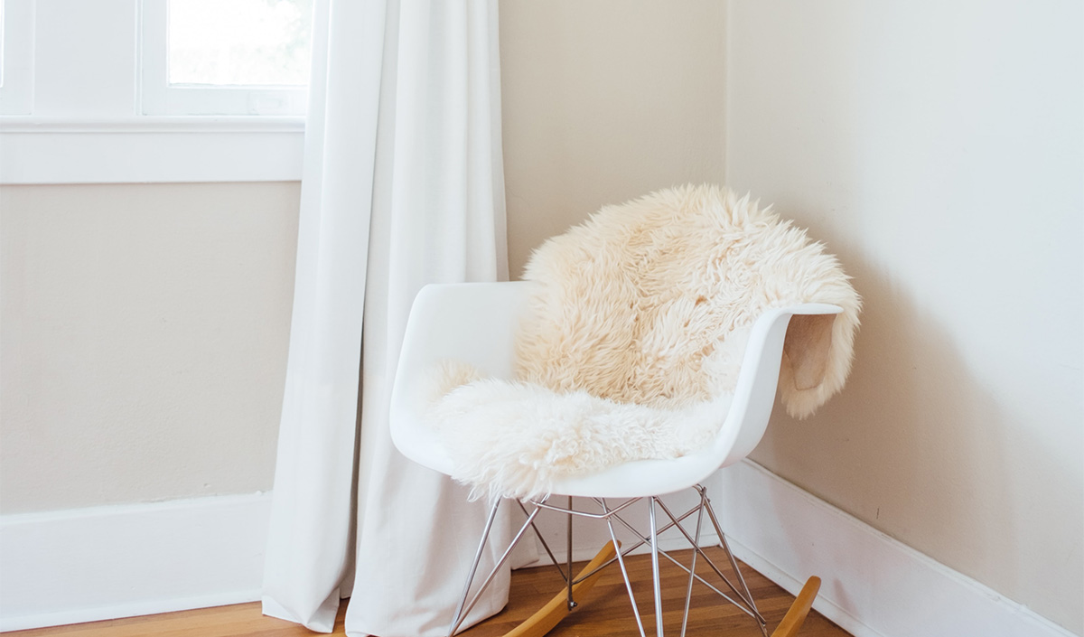 Peau de mouton déco chaise scandinave