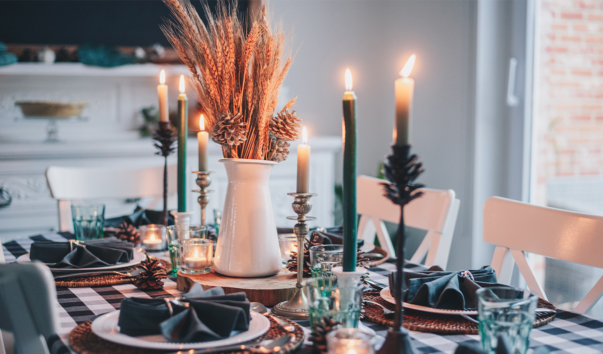 Décoration de table de Noël