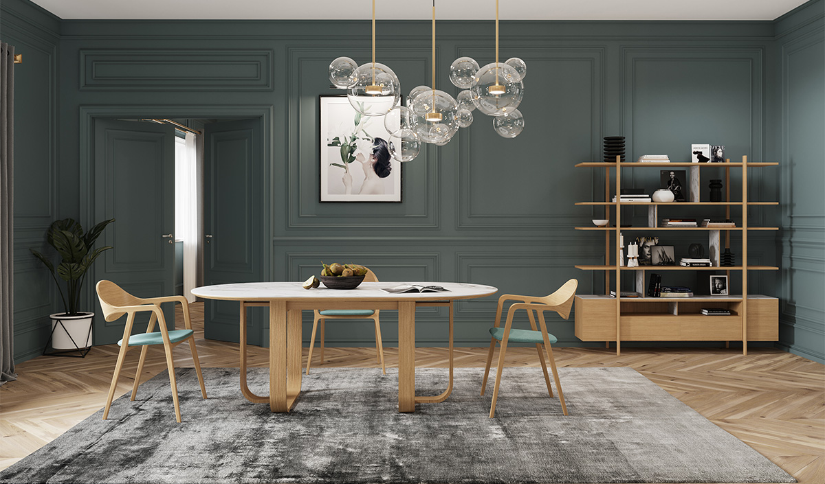 Mobilier en bois de style moderne