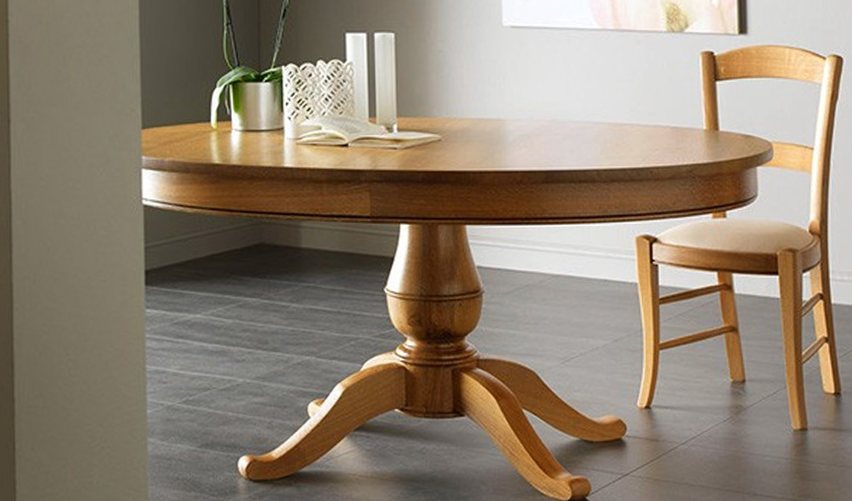 Table française en bois de style Louis-Phillipe