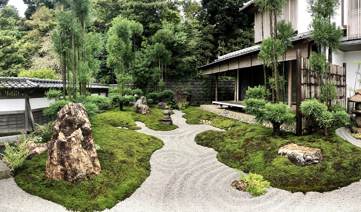 Jardin intérieur Patio - Jardin japonais traditionnel  Jardin japonais,  Décoration jardin japonais, Paysage jardin japonais