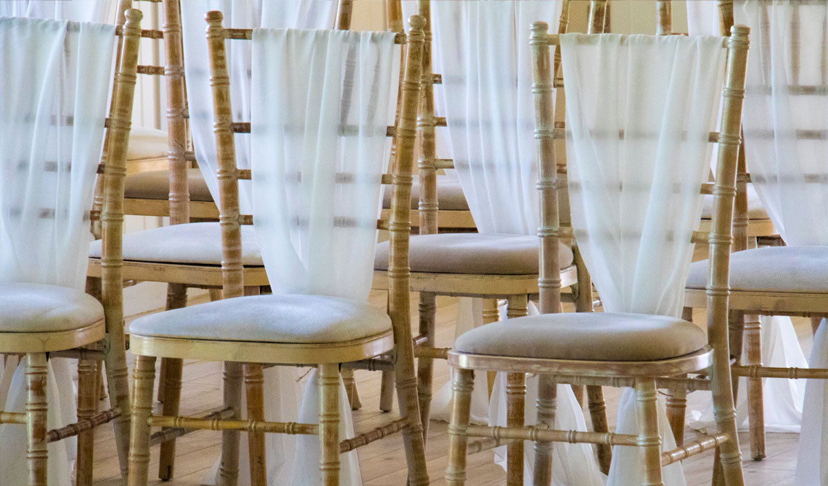 Chaise de mariage pour ambiance de mariage champêtre