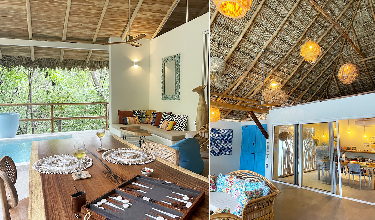 Décoration de salon dans une maison de vacances costaricaine de rêve