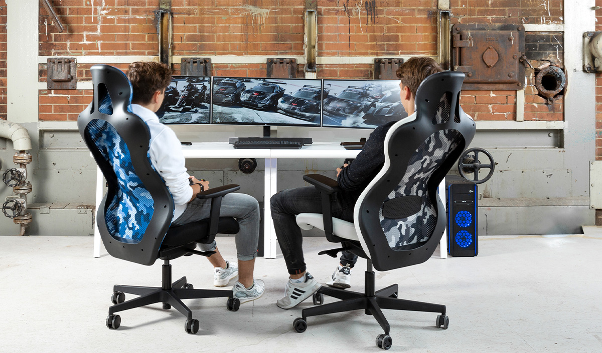 Setup gaming avec chaise gamer tendance