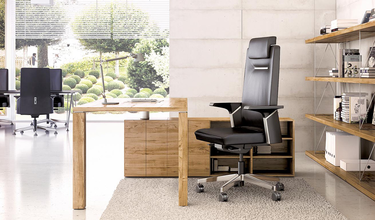 Fauteuil de bureau en cuir 