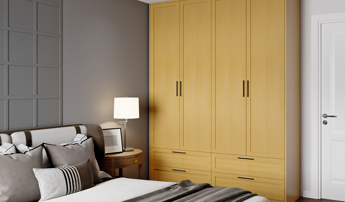 Armoire en bois pour la chambre 