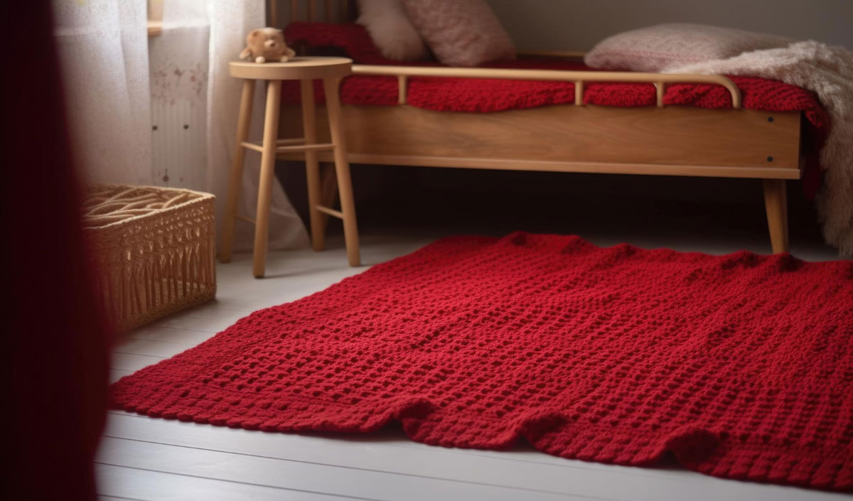 Un tapis aux teintes de Noël