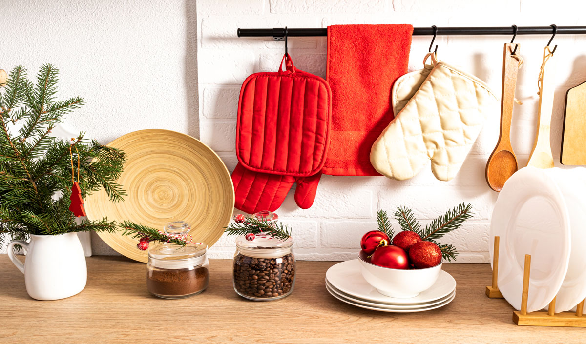 Ensemble de 4 conseils de décoration de Noël Outils de cuisson à