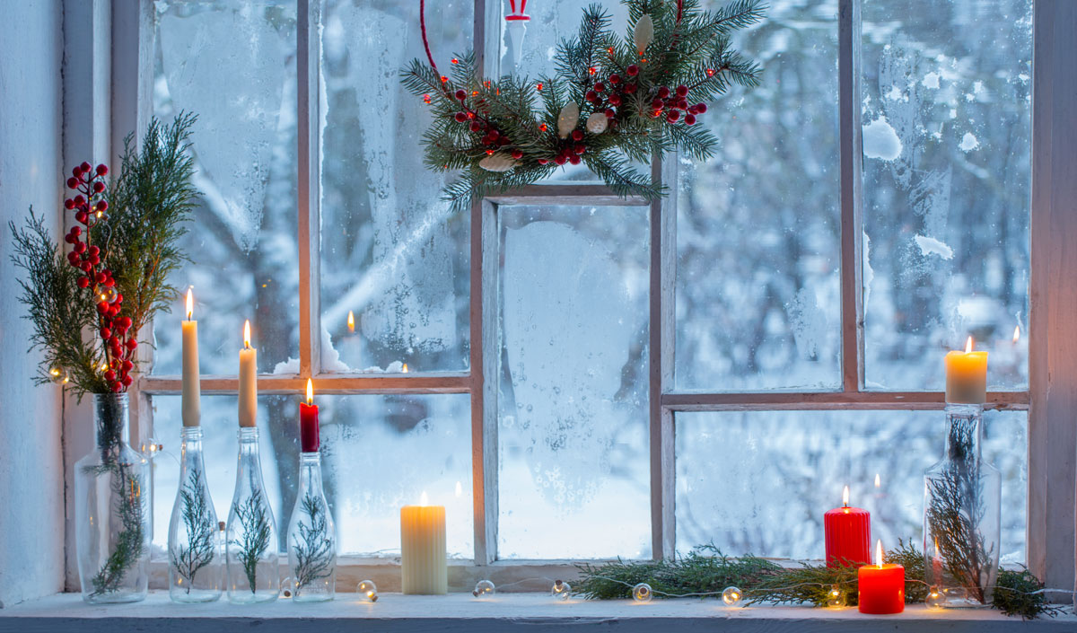 Des fenêtres décorées pour les fêtes