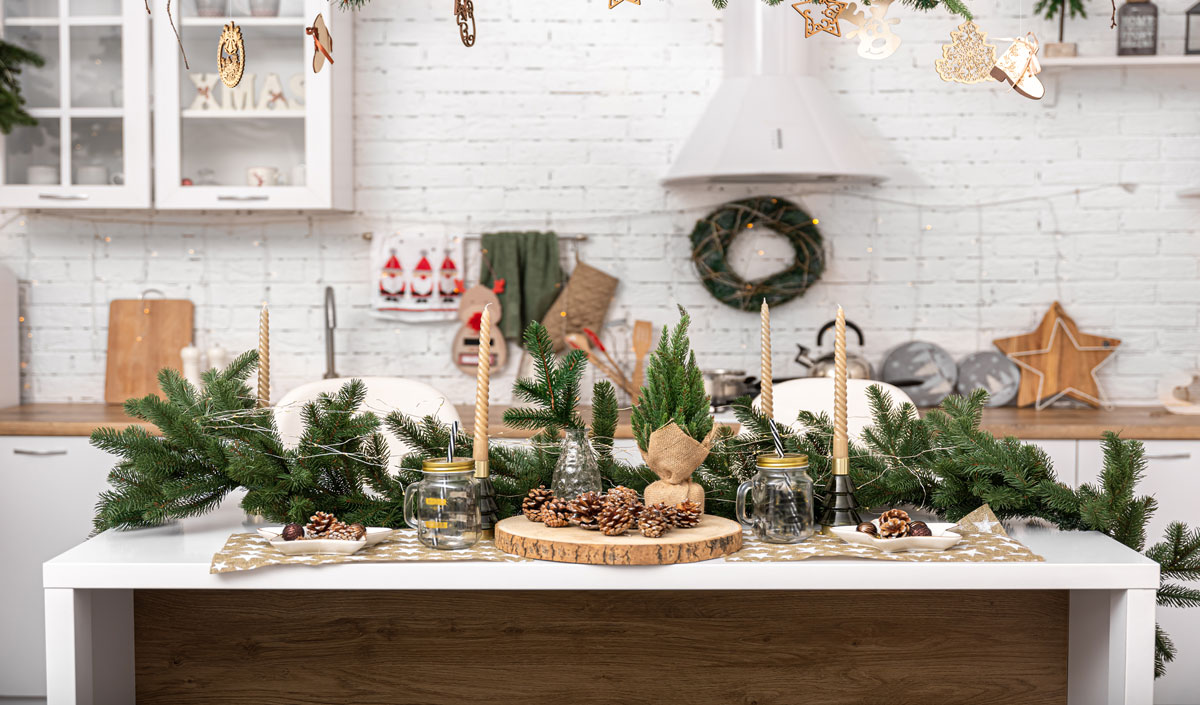 Le rondin de bois pour une table de Noël champêtre