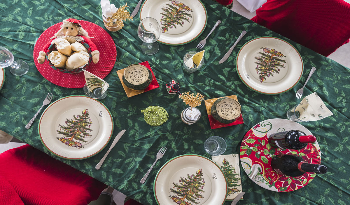 Ensemble de vaisselle 6 couverts de Noël