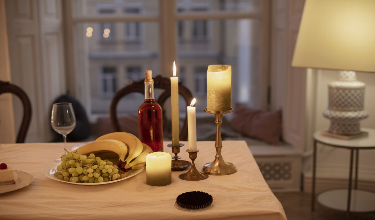 Romantique pour un dîner en tête à tête