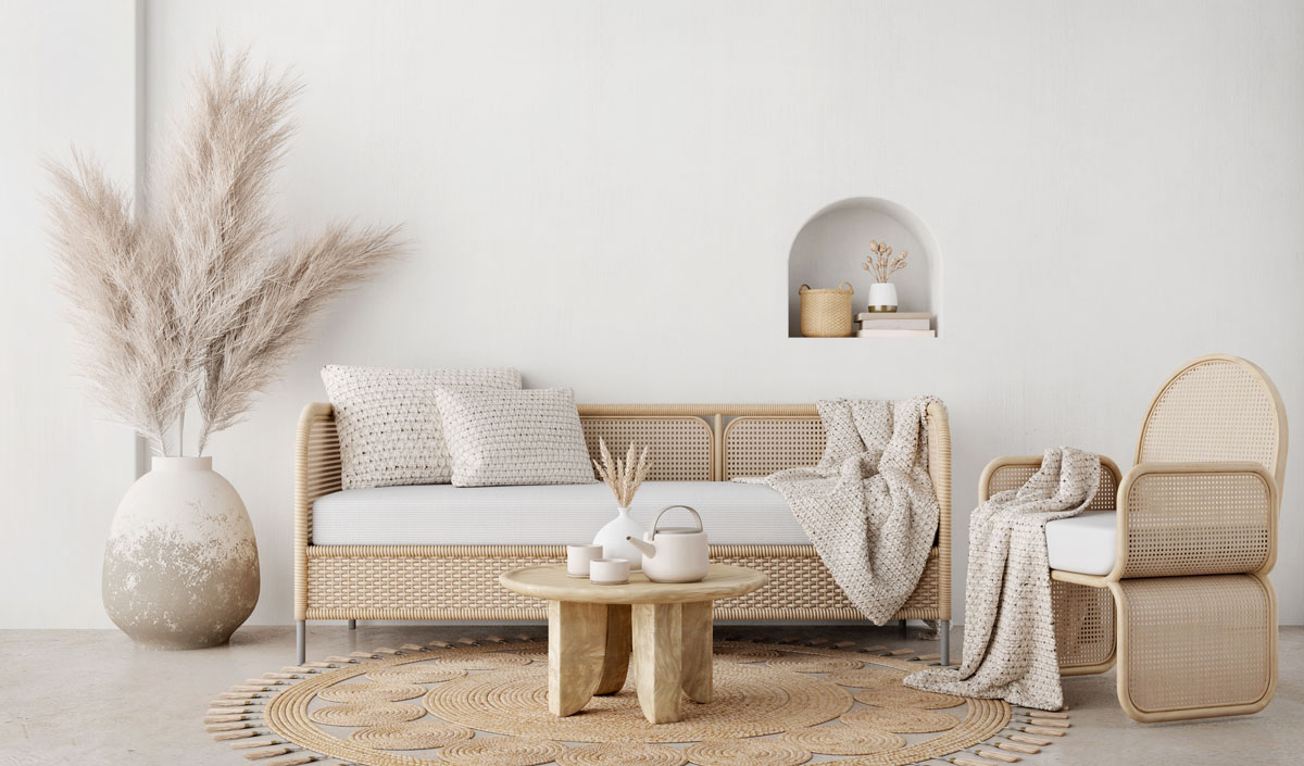 Des textiles doux pour renforcer le bien-être du salon scandinave