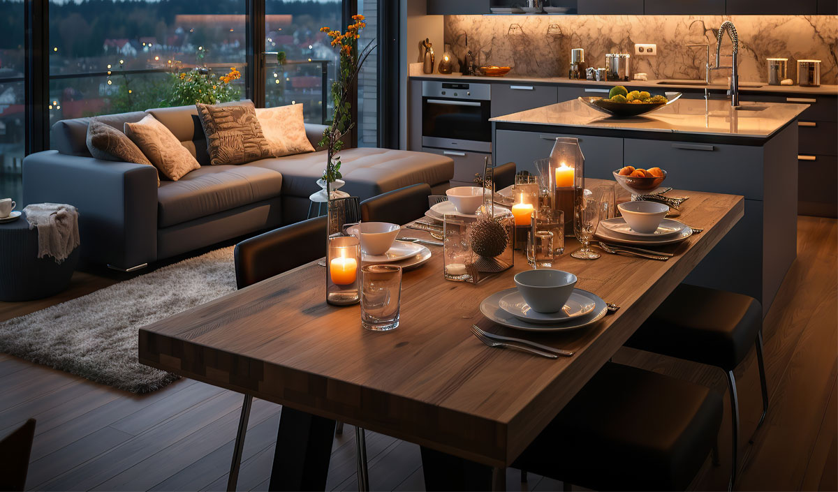 Associer du mobilier contemporain avec les meubles en merisier