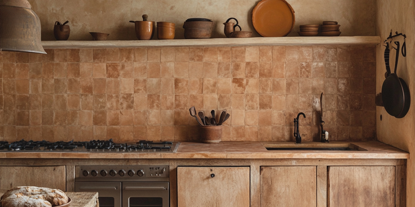 Faience en terre cuite cuisine