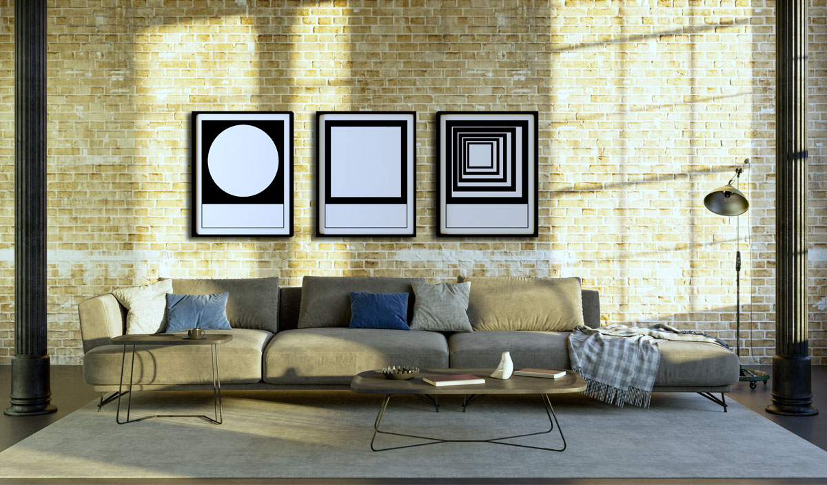 Les tableaux et cadres : une touche artistique pour décorer un grand mur de salon