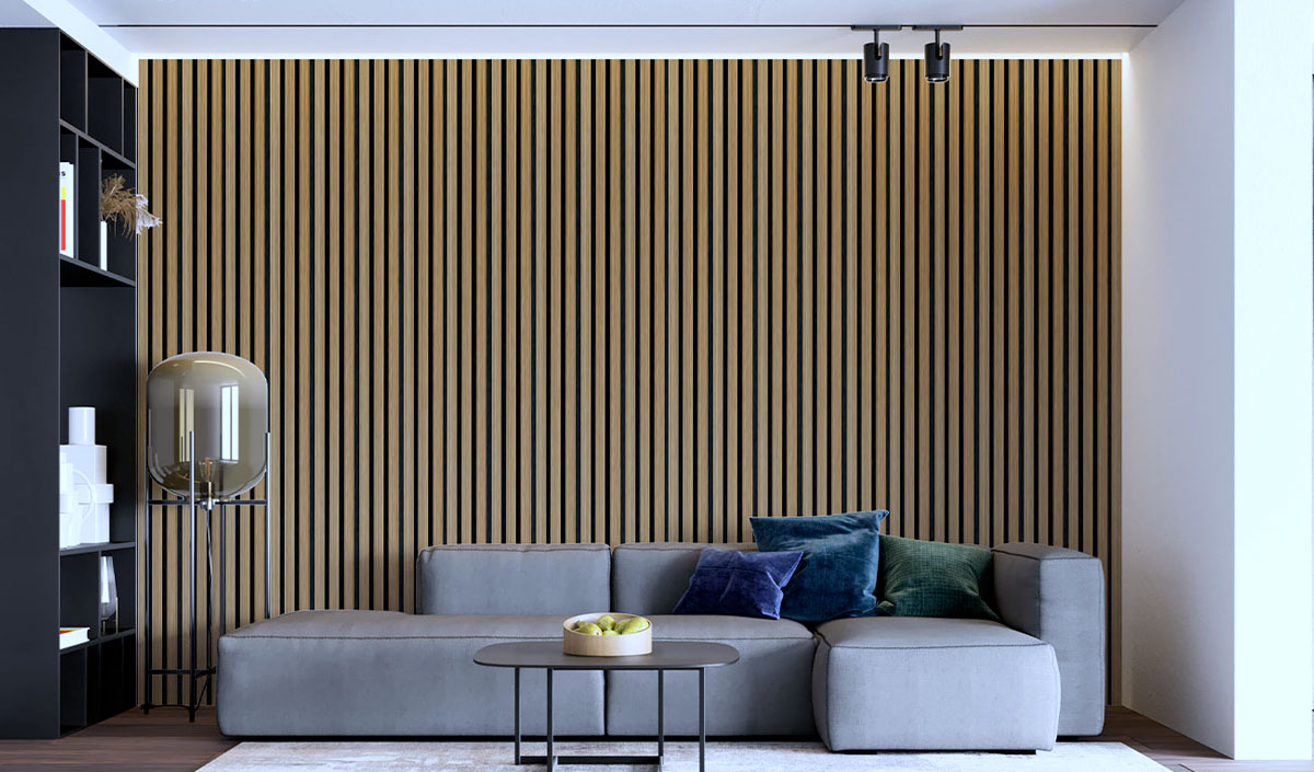 Les tasseaux de bois pour habiller un mur avec une touche naturelle