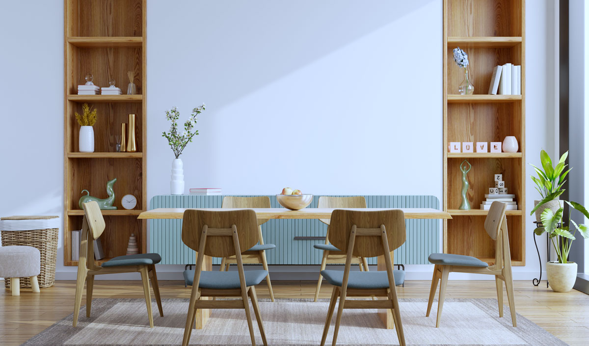 Structurer la salle à manger en longueur avec un aménagement en séquence