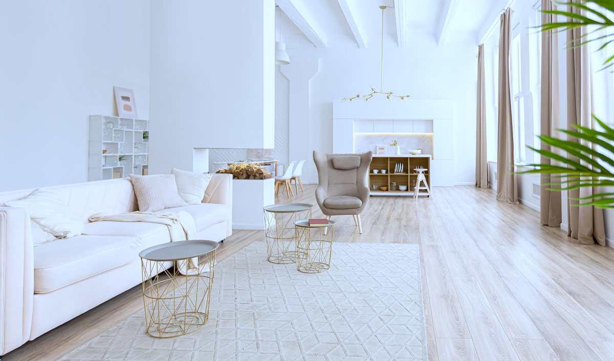 Séparer les espaces avec des tapis pour structurer un salon tout en longueur