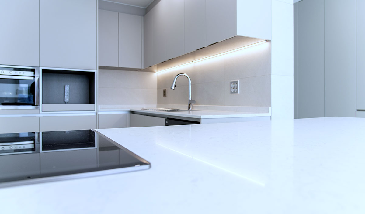 Le quartz pour une cuisine pratique et stylée