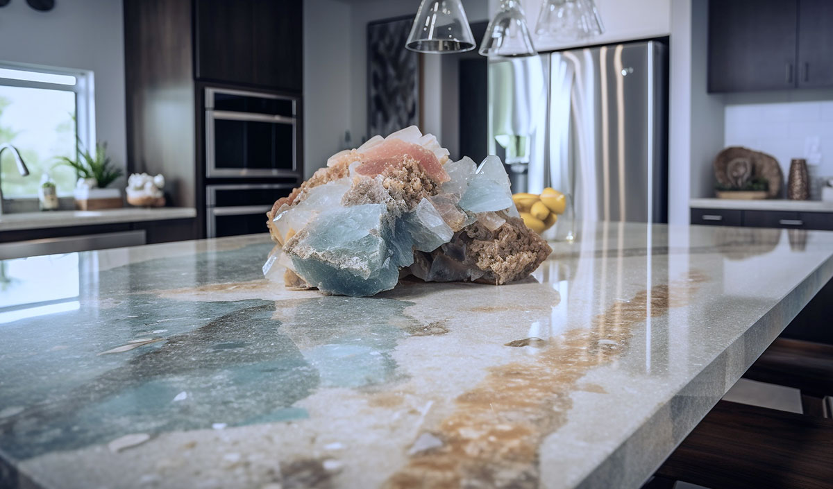 Le résine époxy pour un plan de travail lisse et solide