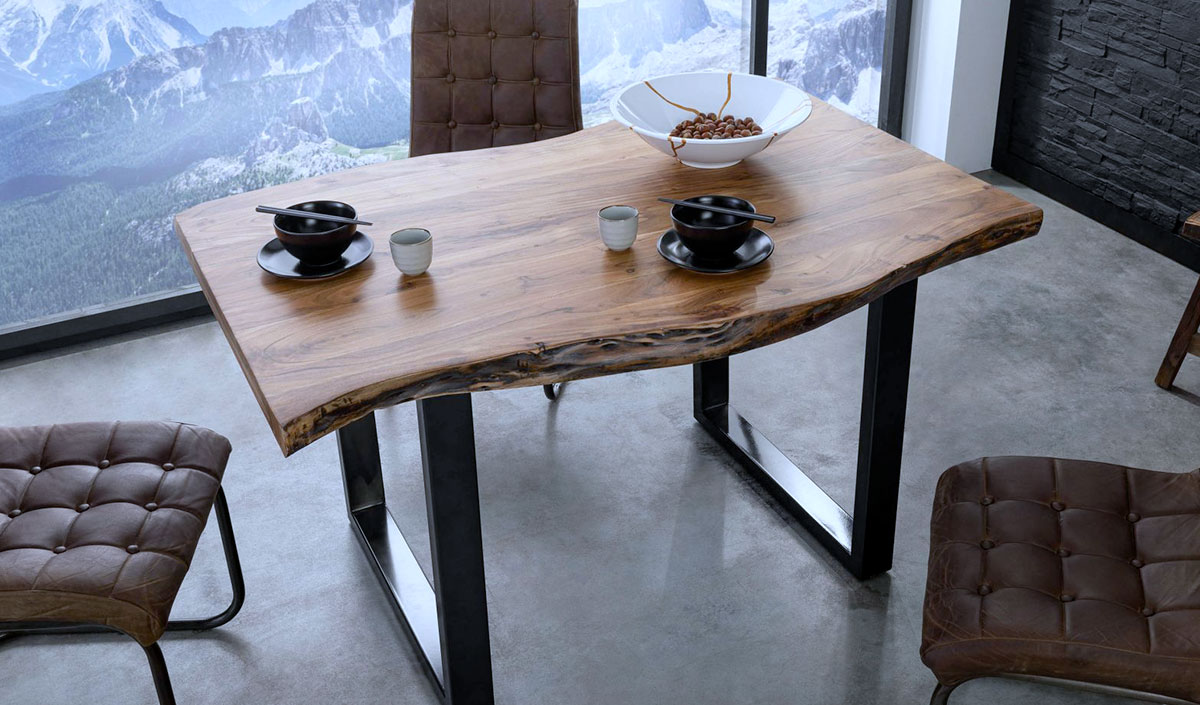 L’acacia, un bois durable et tendance pour une table à manger originale