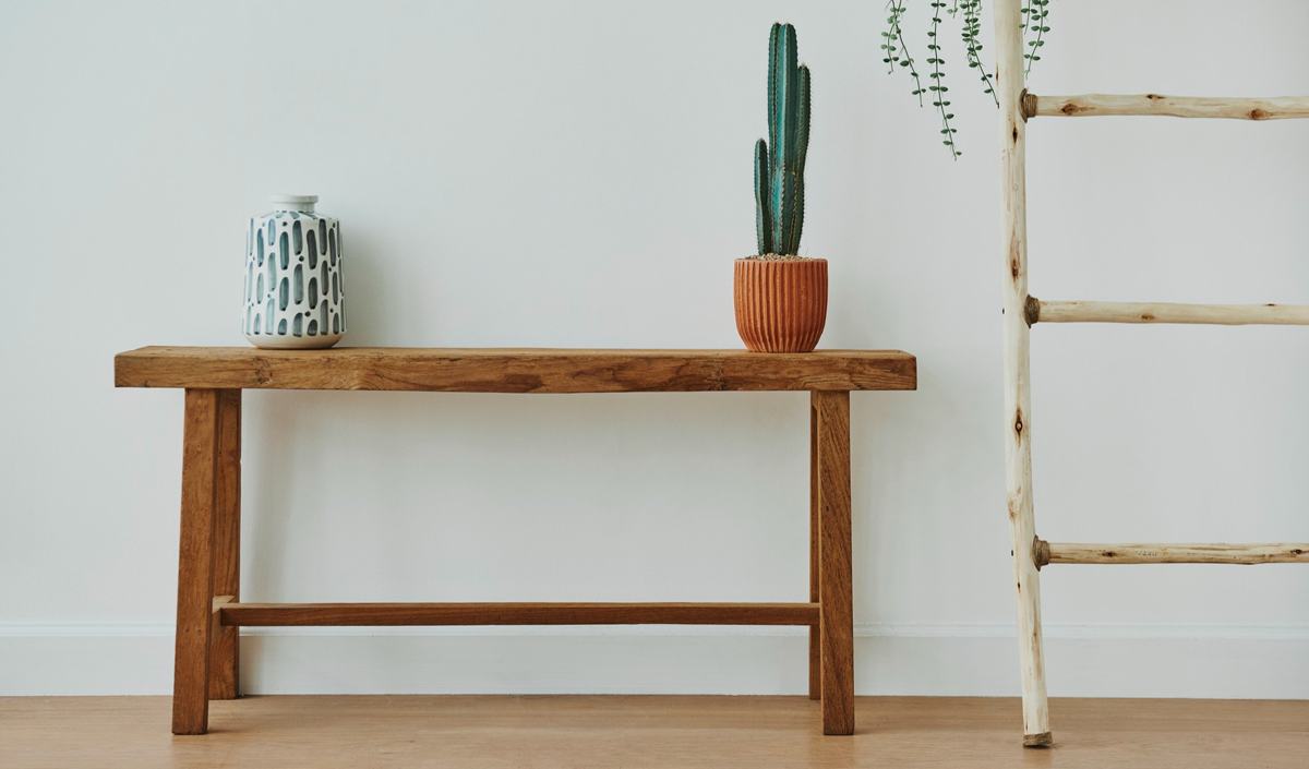 Le banc, un choix malin pour aménager l’entrée