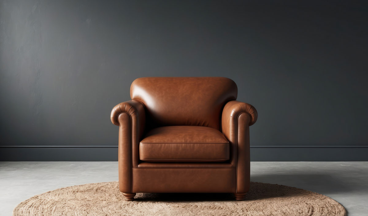 Fauteuil club en cuir pour lire