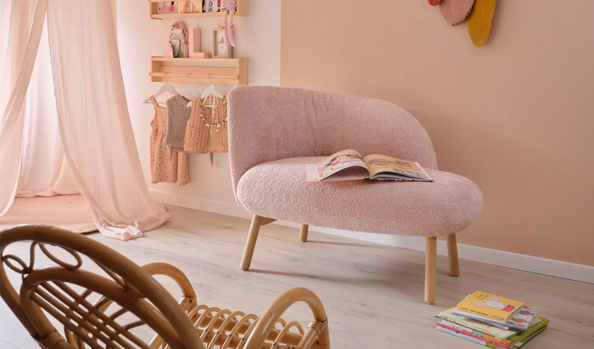 Méridienne avec bouclettes pour la lecture