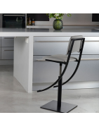 Tabouret de bar en cuir