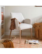 Chaise scandinave avec accoudoirs