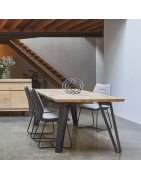 Table salle à manger bois métal