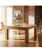 Table carrée bois massif