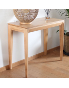 Table console extensible bois