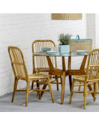 Chaise en rotin ou loom