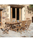 Table de jardin avec rallonges