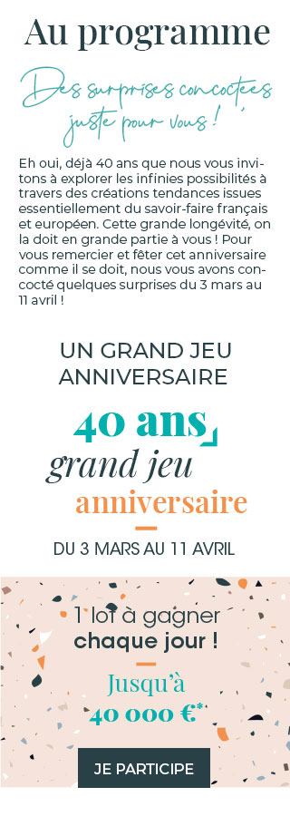 Pour vous remercier et fêter cet anniversaire comme il se doit, nous vous avons concocté quelques surprises du 3 mars au 11 avril.